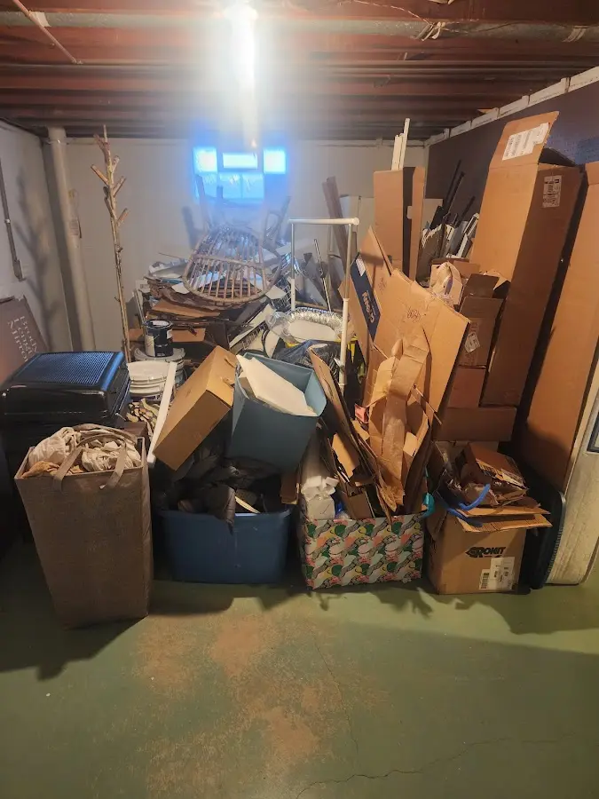 Roll-off dumpster container at job site for 8 Yard Dumpster Rental in Reno